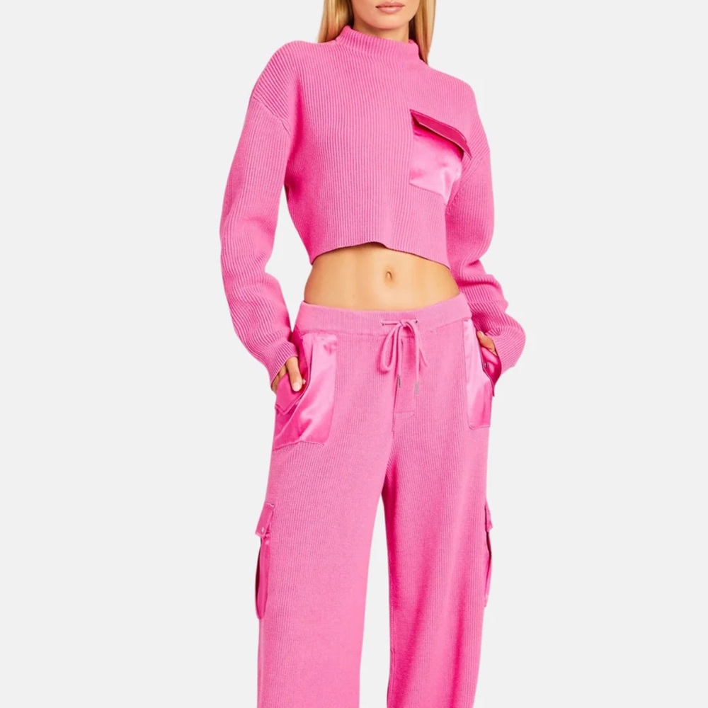 Ser.o.ya Daph Pink Women's Knit Cargo Pants